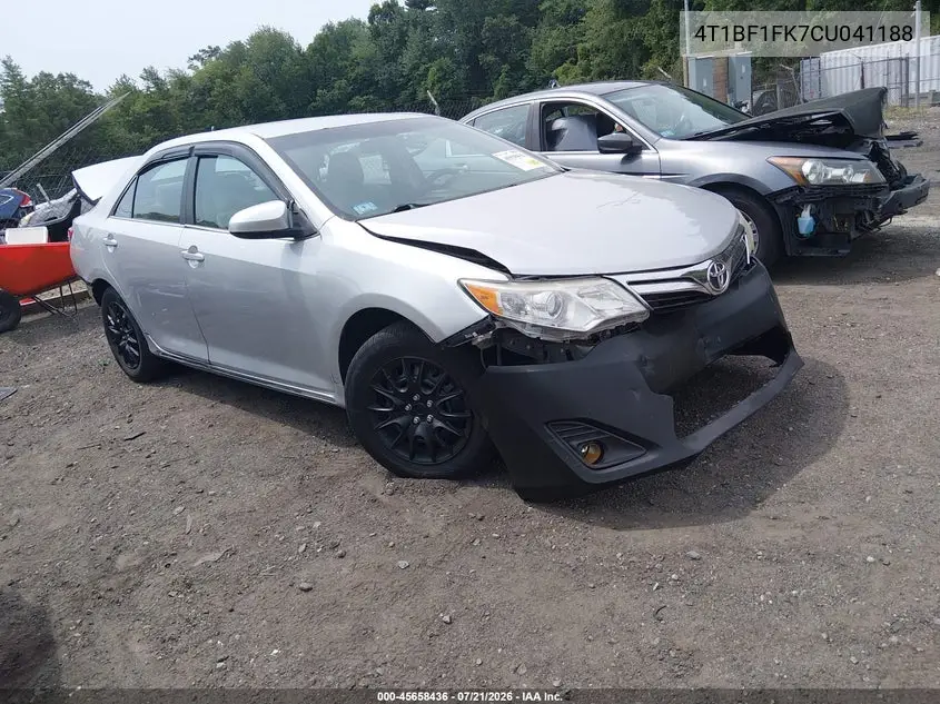 2012 Toyota Camry Le VIN: 4T1BF1FK7CU041188 Lot: 45658436