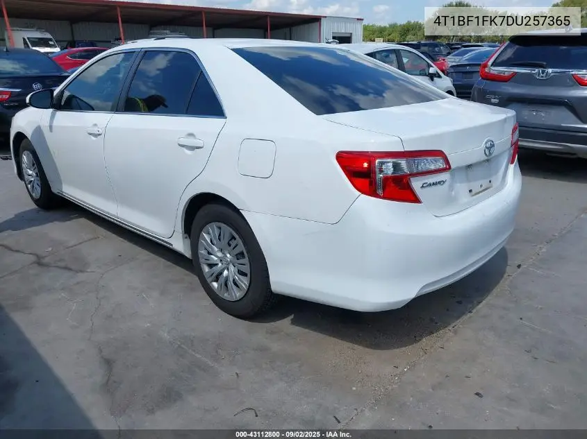 4T1BF1FK7DU257365 2013 Toyota Camry Le