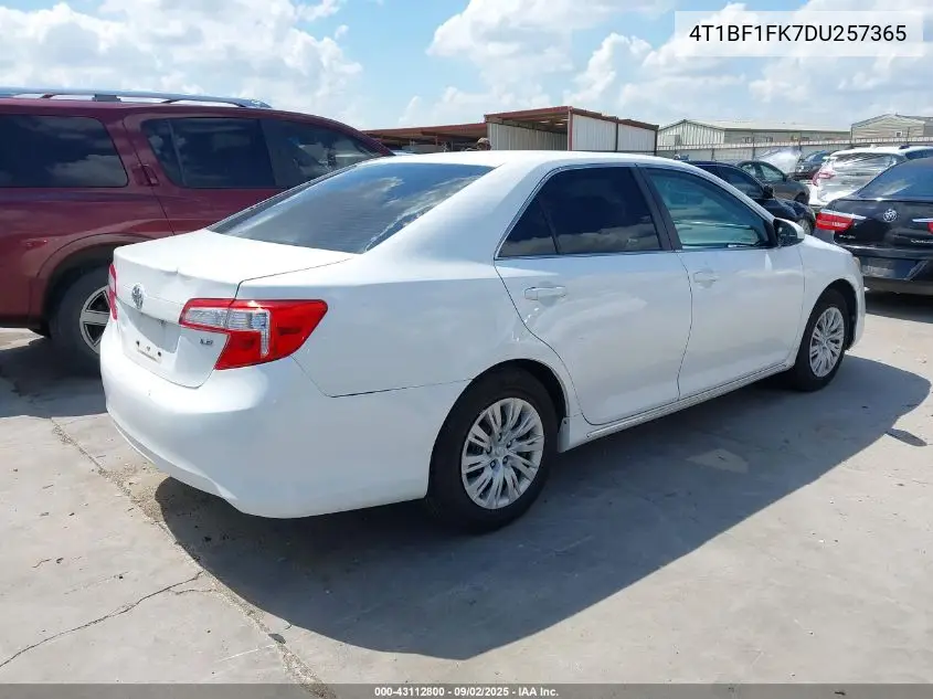 4T1BF1FK7DU257365 2013 Toyota Camry Le