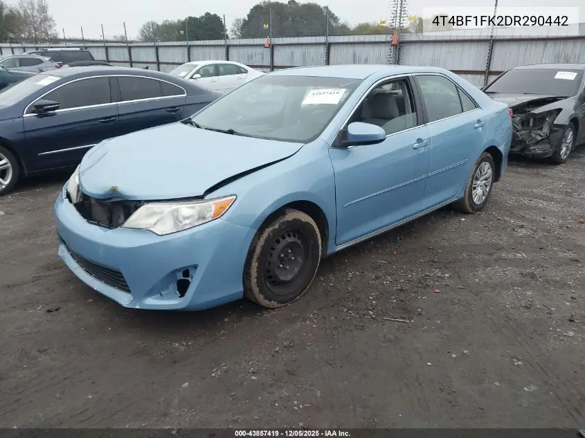 4T4BF1FK2DR290442 2013 Toyota Camry Le