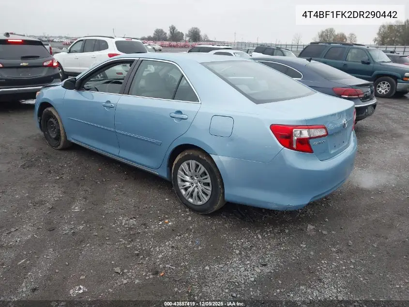 4T4BF1FK2DR290442 2013 Toyota Camry Le