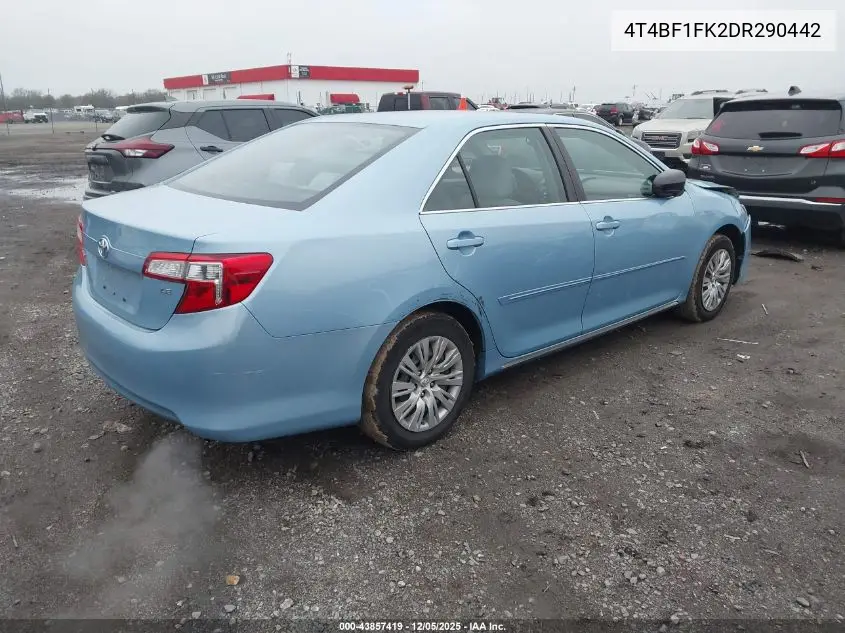 4T4BF1FK2DR290442 2013 Toyota Camry Le