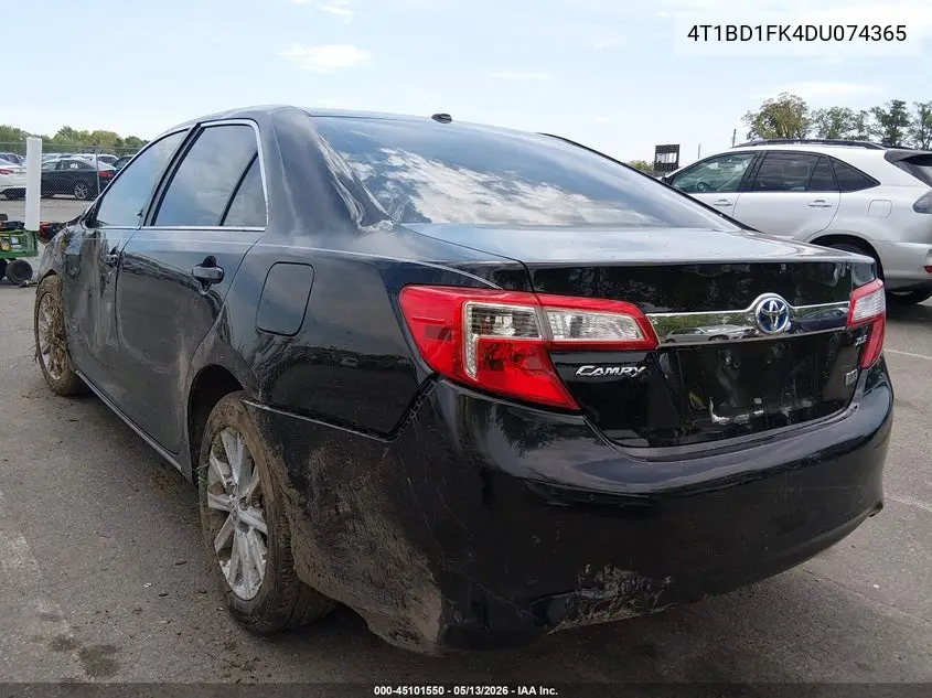4T1BD1FK4DU074365 2013 Toyota Camry Hybrid Xle
