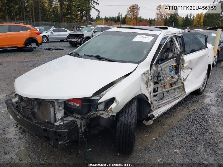 4T1BF1FK2EU456759 2014 Toyota Camry Xle
