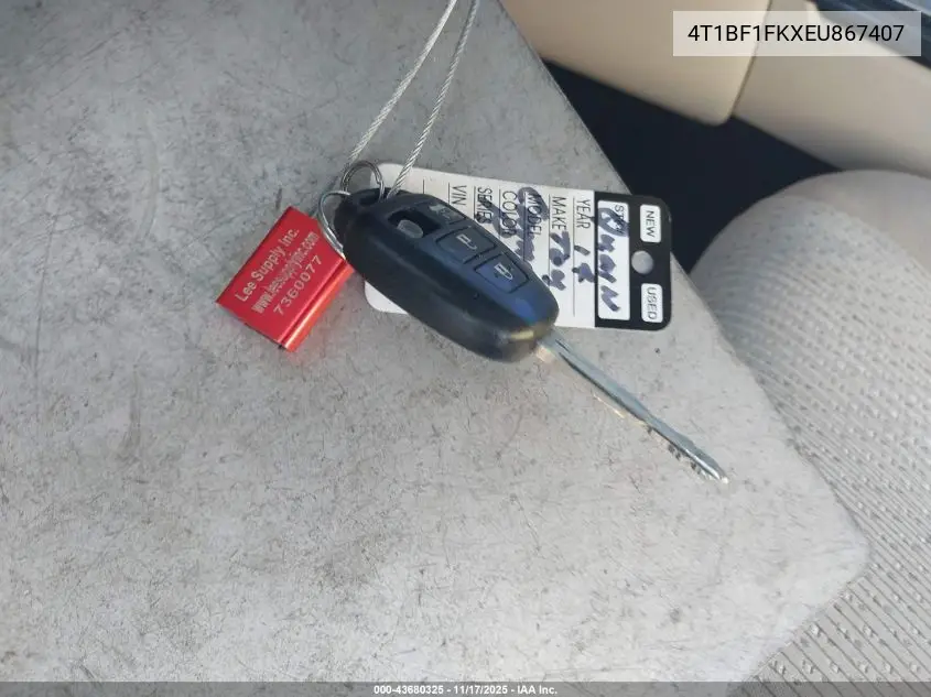 4T1BF1FKXEU867407 2014 Toyota Camry Le