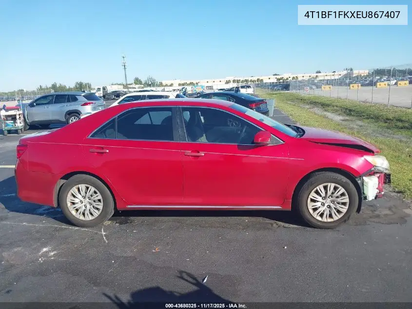 4T1BF1FKXEU867407 2014 Toyota Camry Le