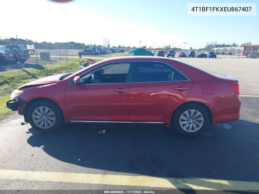 4T1BF1FKXEU867407 2014 Toyota Camry Le