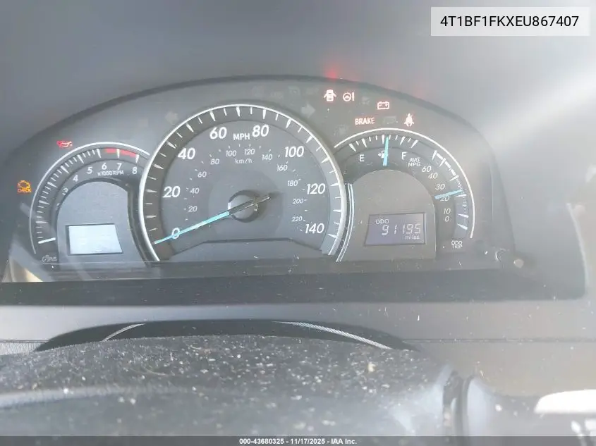 4T1BF1FKXEU867407 2014 Toyota Camry Le