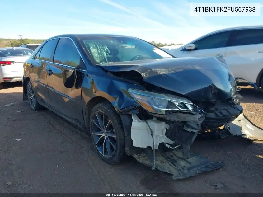 4T1BK1FK2FU567938 2015 Toyota Camry Xse V6