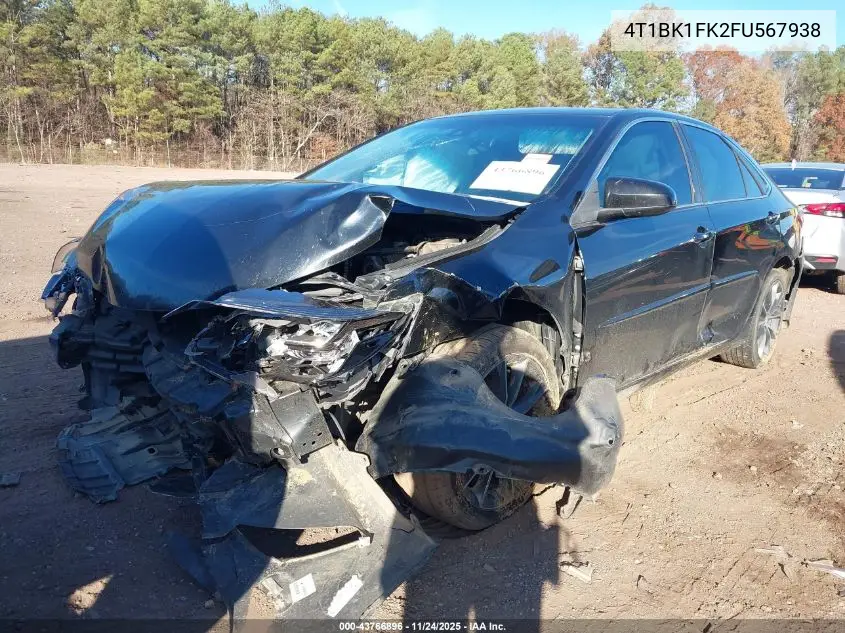 4T1BK1FK2FU567938 2015 Toyota Camry Xse V6