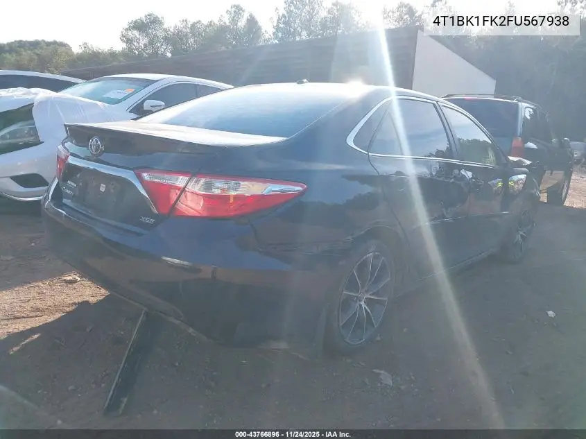 4T1BK1FK2FU567938 2015 Toyota Camry Xse V6