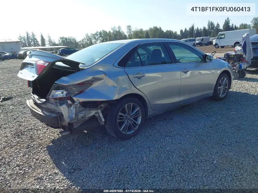 2015 Toyota Camry Se VIN: 4T1BF1FK0FU060413 Lot: 45597680