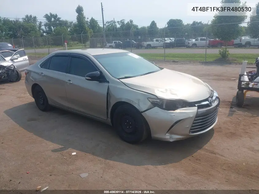 2015 Toyota Camry Le VIN: 4T4BF1FK3FR480530 Lot: 45630114