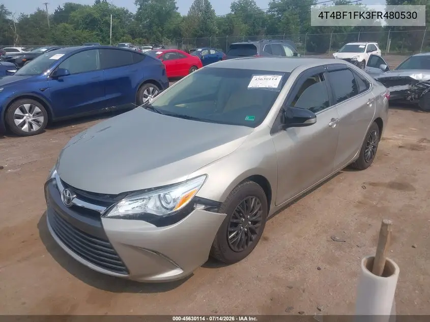 2015 Toyota Camry Le VIN: 4T4BF1FK3FR480530 Lot: 45630114