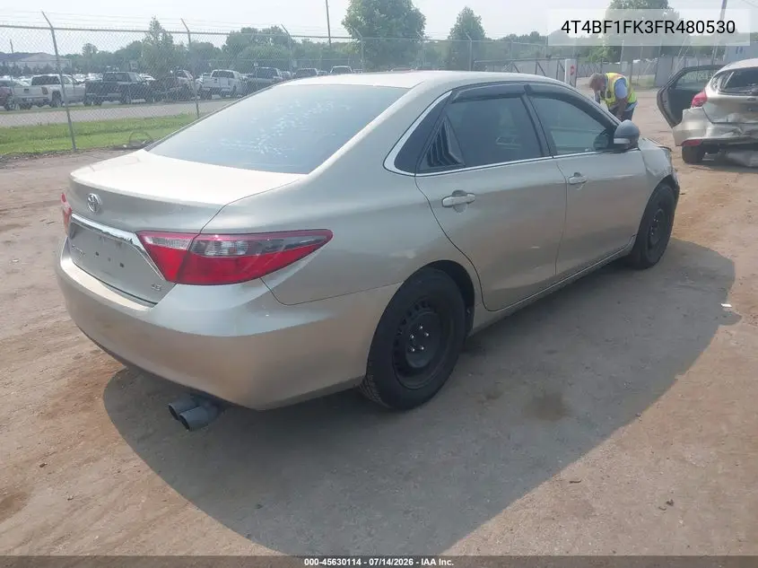 2015 Toyota Camry Le VIN: 4T4BF1FK3FR480530 Lot: 45630114