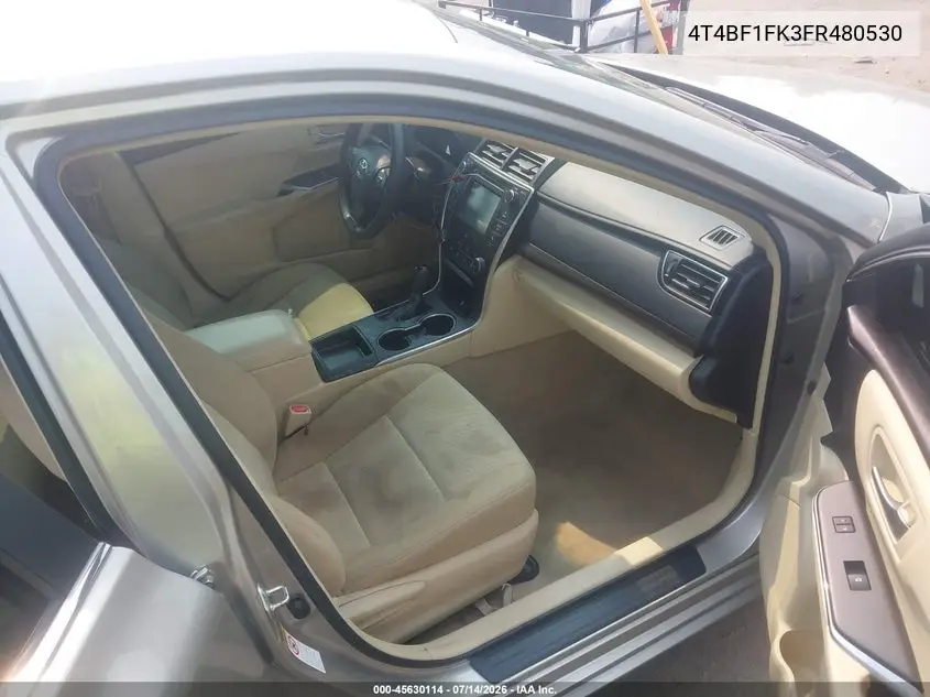 2015 Toyota Camry Le VIN: 4T4BF1FK3FR480530 Lot: 45630114