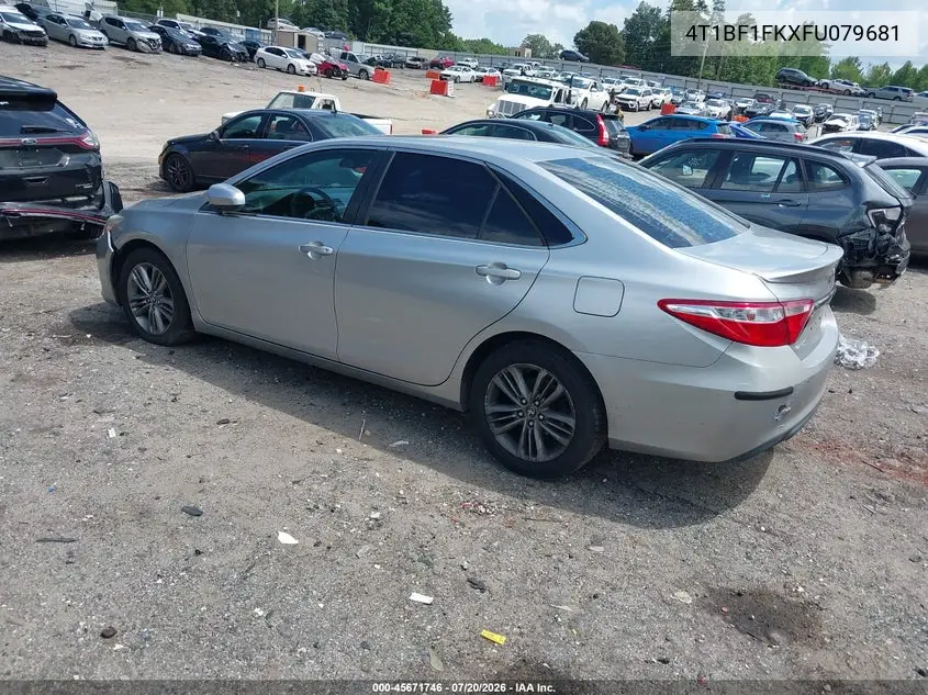 2015 Toyota Camry Se VIN: 4T1BF1FKXFU079681 Lot: 45671746
