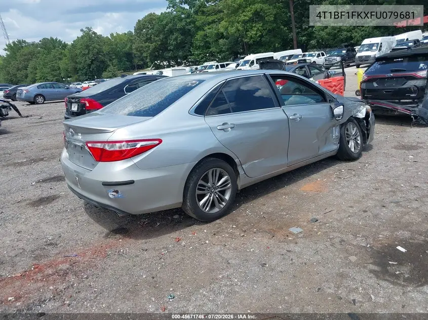 2015 Toyota Camry Se VIN: 4T1BF1FKXFU079681 Lot: 45671746