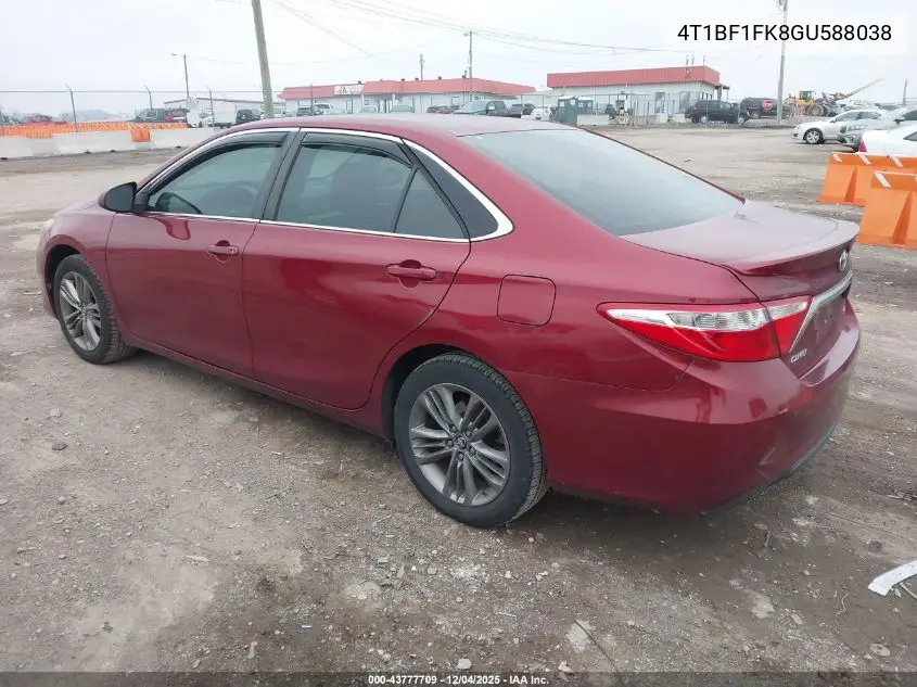 4T1BF1FK8GU588038 2016 Toyota Camry Se