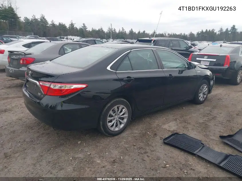 4T1BD1FKXGU192263 2016 Toyota Camry Hybrid Le