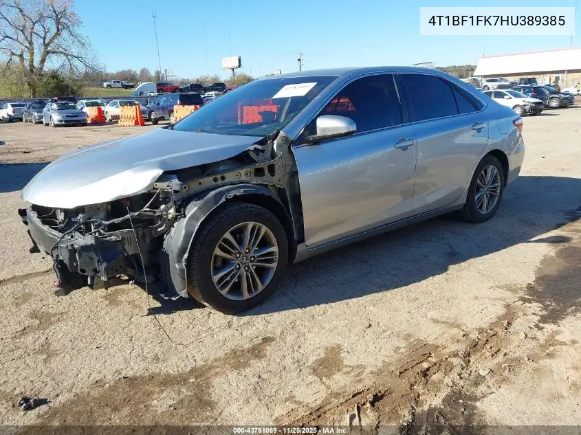 4T1BF1FK7HU389385 2017 Toyota Camry Se