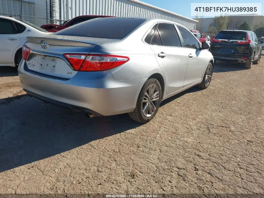 4T1BF1FK7HU389385 2017 Toyota Camry Se