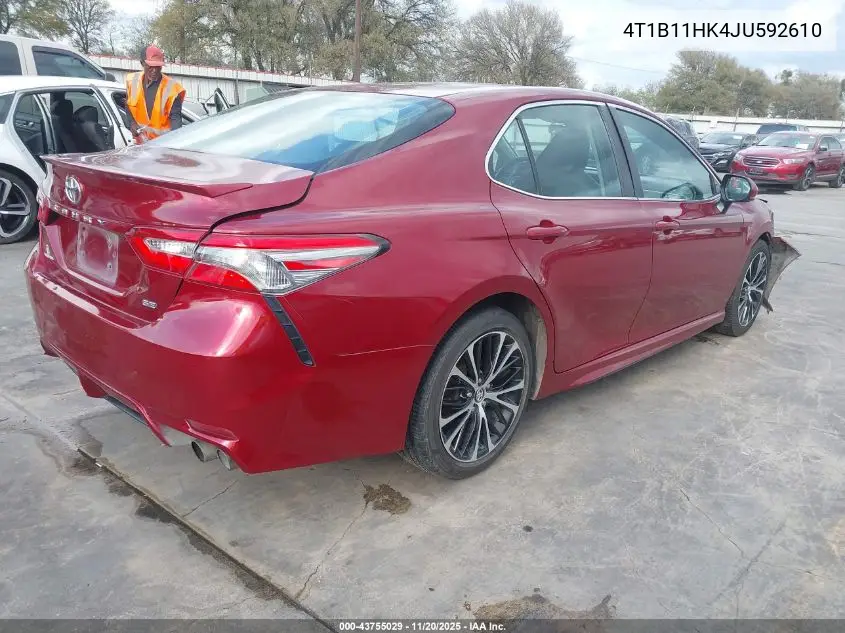 4T1B11HK4JU592610 2018 Toyota Camry Se