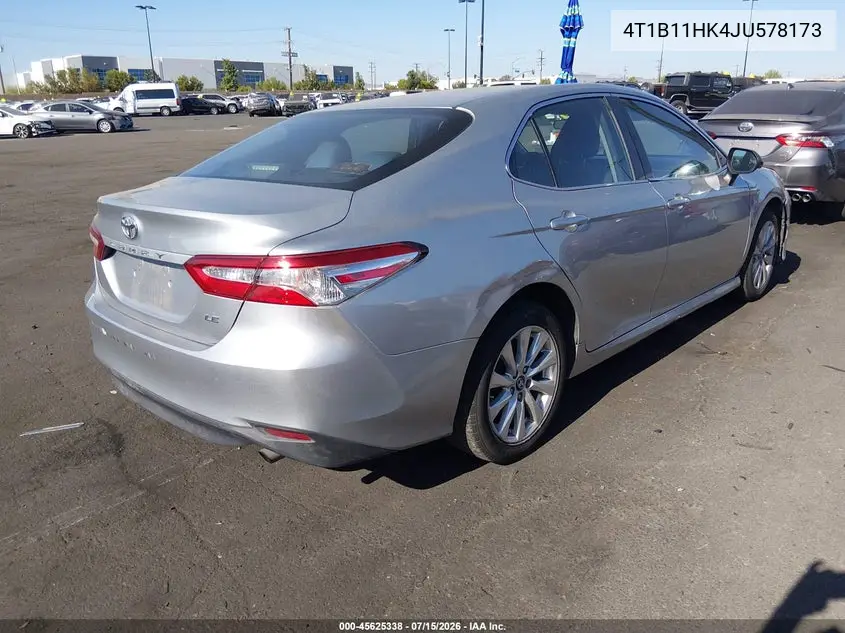 2018 Toyota Camry Le VIN: 4T1B11HK4JU578173 Lot: 45625338