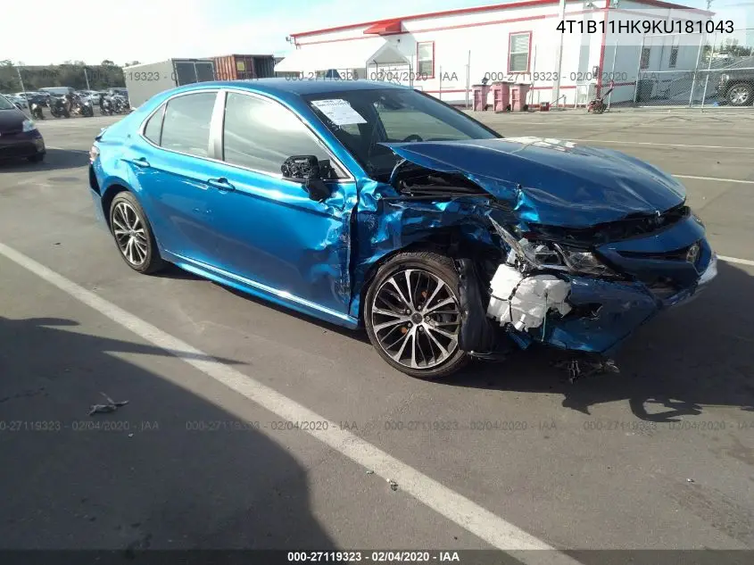 4T1B11HK9KU181043 2019 Toyota Camry Se