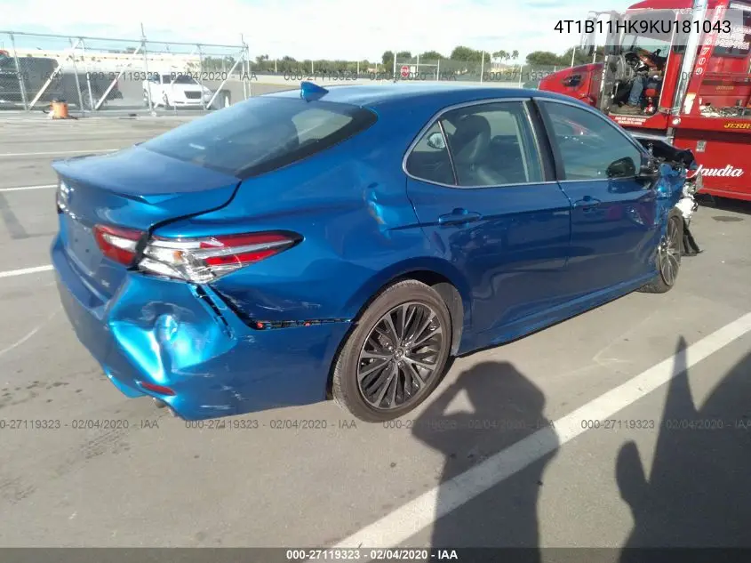 4T1B11HK9KU181043 2019 Toyota Camry Se