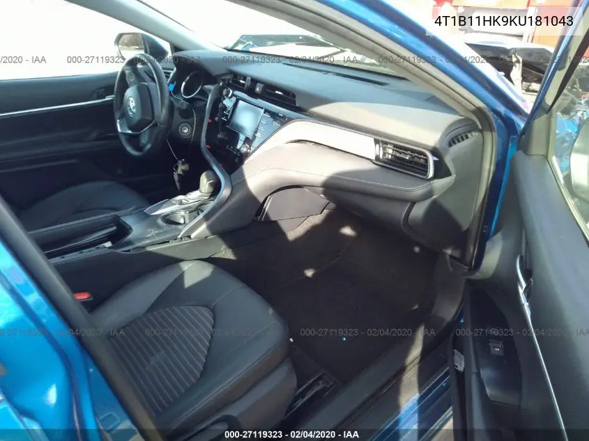 4T1B11HK9KU181043 2019 Toyota Camry Se