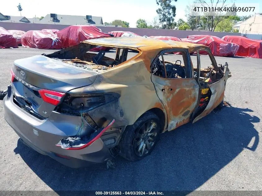 4T1B11HK4KU696077 2019 Toyota Camry Le