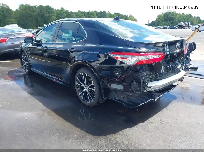 4T1B11HK4KU848939 2019 Toyota Camry Se