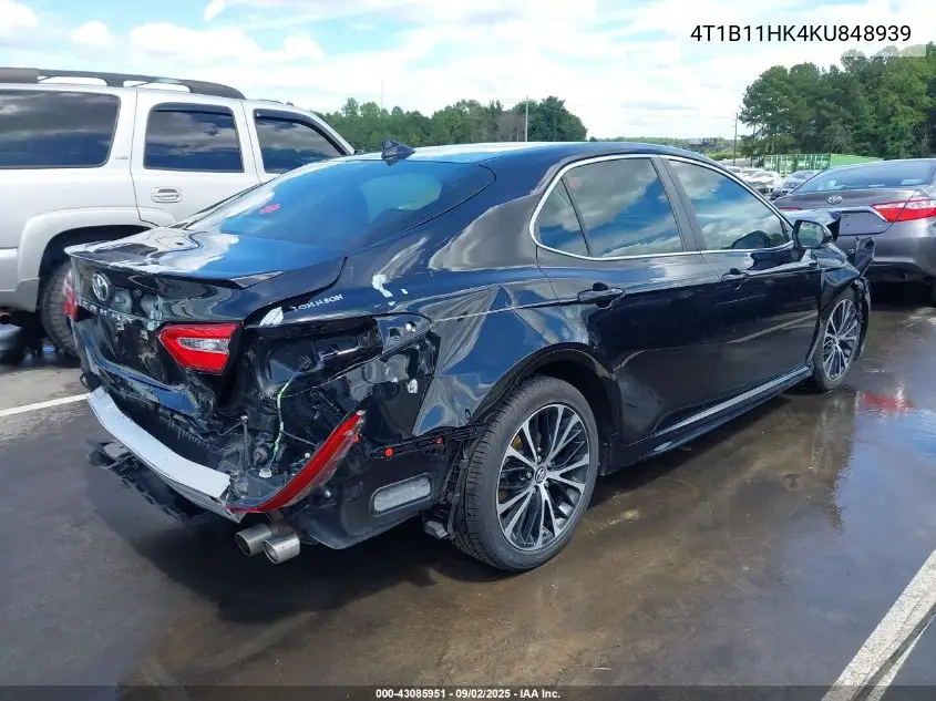4T1B11HK4KU848939 2019 Toyota Camry Se