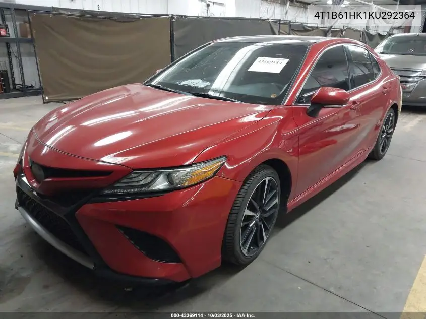 4T1B61HK1KU292364 2019 Toyota Camry Xse
