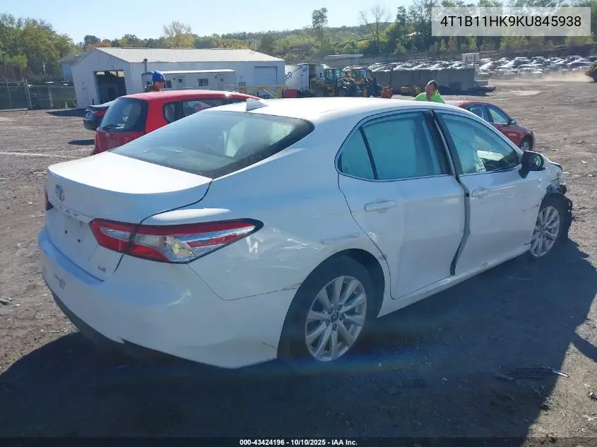4T1B11HK9KU845938 2019 Toyota Camry Le