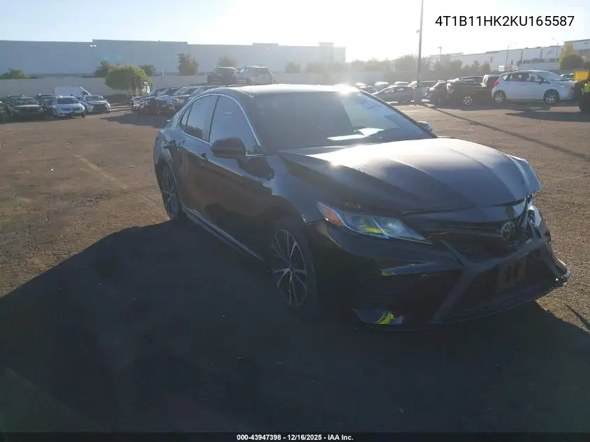 4T1B11HK2KU165587 2019 Toyota Camry Se