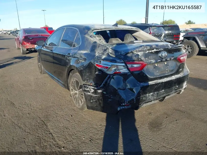 4T1B11HK2KU165587 2019 Toyota Camry Se