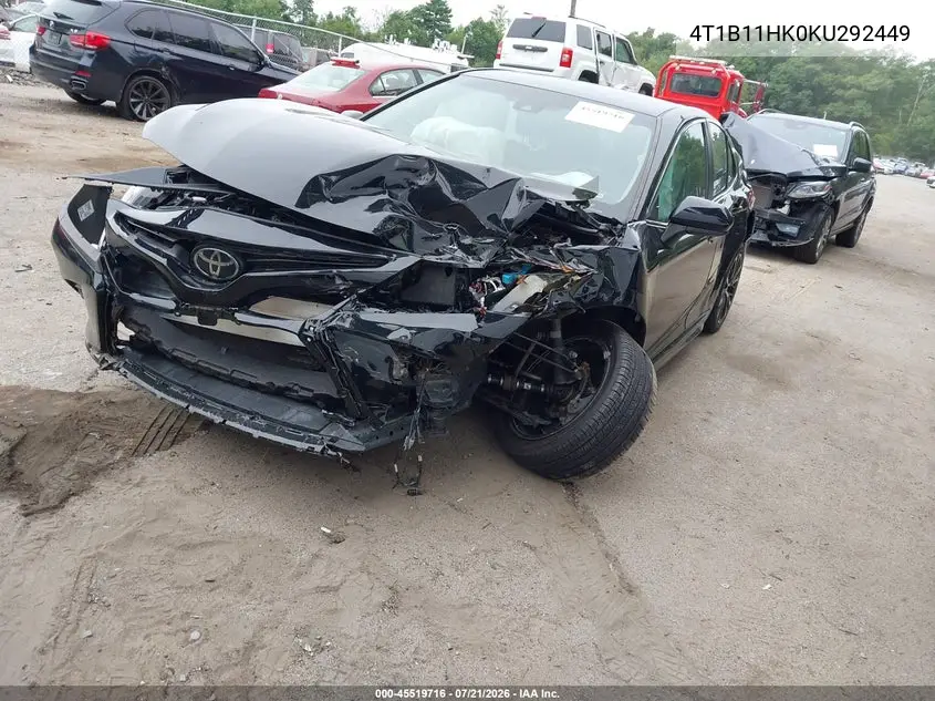 2019 Toyota Camry Se VIN: 4T1B11HK0KU292449 Lot: 45519716