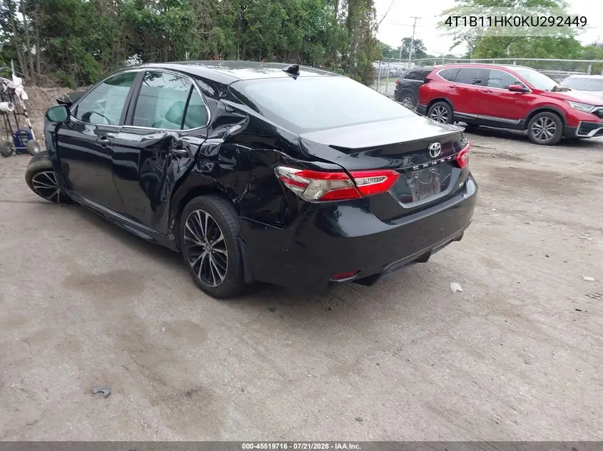 2019 Toyota Camry Se VIN: 4T1B11HK0KU292449 Lot: 45519716