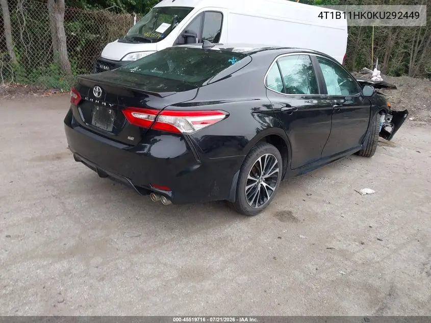 2019 Toyota Camry Se VIN: 4T1B11HK0KU292449 Lot: 45519716