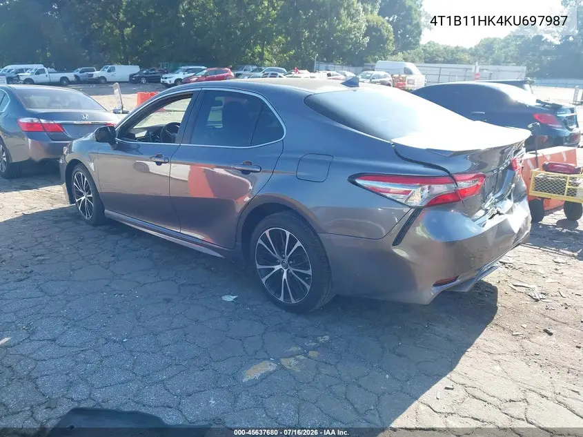 2019 Toyota Camry Se VIN: 4T1B11HK4KU697987 Lot: 45637680