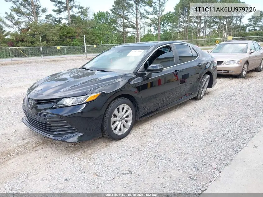 4T1C11AK6LU979726 2020 Toyota Camry Le