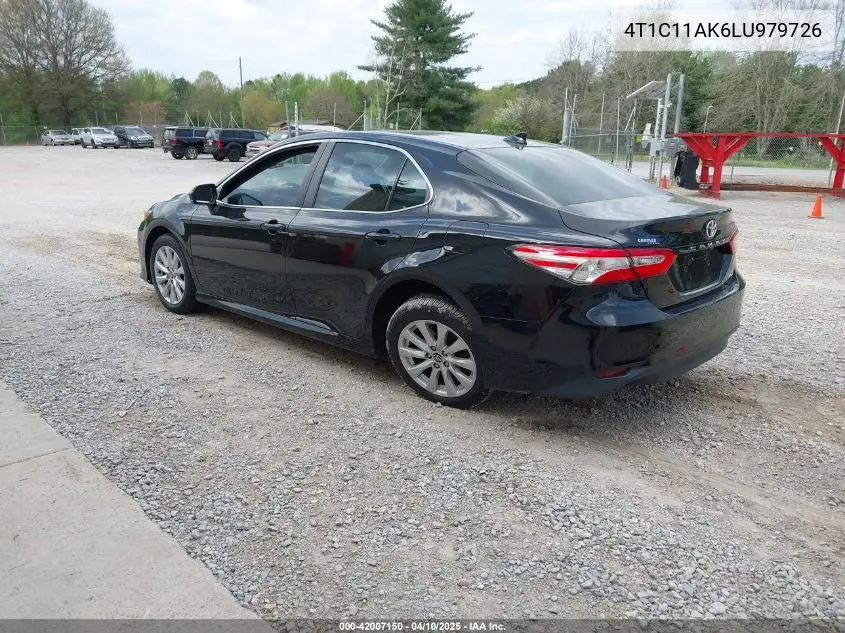 4T1C11AK6LU979726 2020 Toyota Camry Le