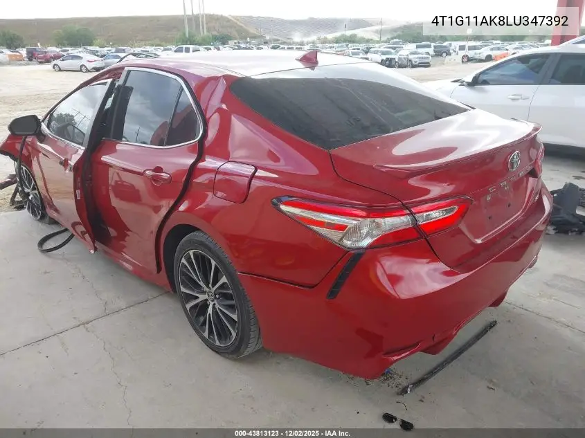 4T1G11AK8LU347392 2020 Toyota Camry Se/Se Night Shade