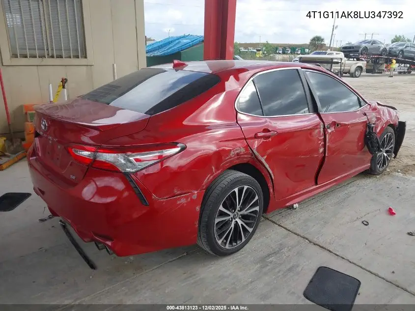 4T1G11AK8LU347392 2020 Toyota Camry Se/Se Night Shade