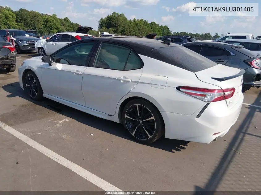 2020 Toyota Camry Xse VIN: 4T1K61AK9LU301405 Lot: 45357087