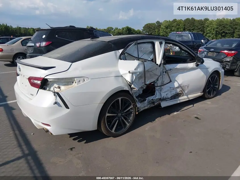 2020 Toyota Camry Xse VIN: 4T1K61AK9LU301405 Lot: 45357087