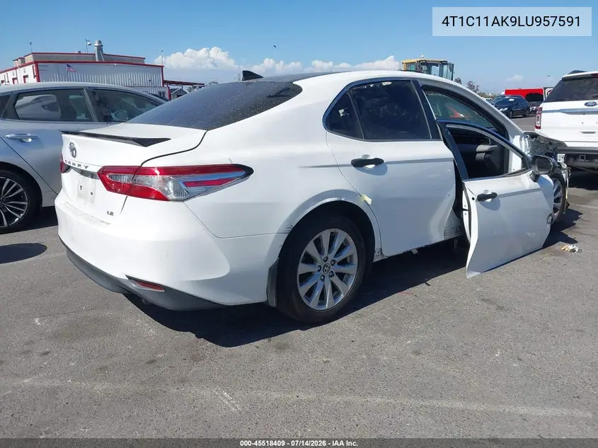 2020 Toyota Camry Le VIN: 4T1C11AK9LU957591 Lot: 45518409