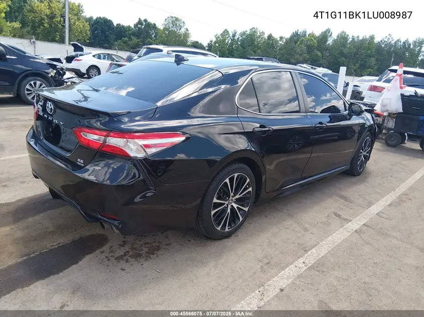 2020 Toyota Camry Se Awd VIN: 4T1G11BK1LU008987 Lot: 45566075